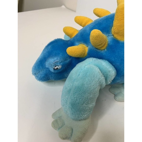 Vintage Dinosaur 13” Plush Stuffed Toy Thaddeus Special Effects Blue Yellow FLAW - Picture 6 of 7